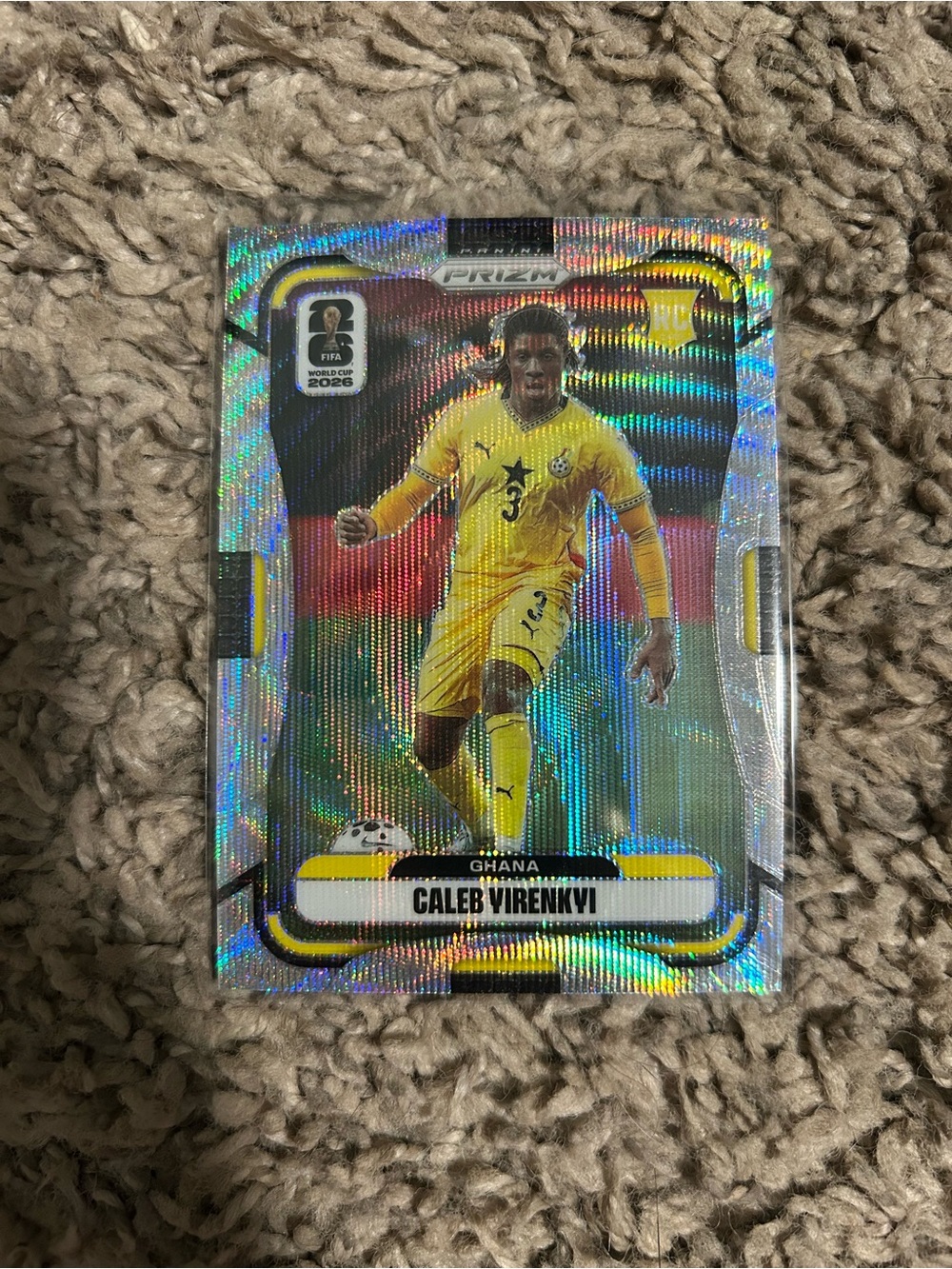 Soccer Player Card - Caleb Virenkyi holo rookie card